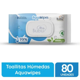 AQUA WIPES TOALLITAS HUMEDAS X 80 UNIDADES BUBU