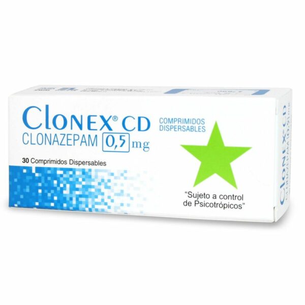 CLONEX-CD 0.5 MG X 30 COMPRIMIDOS