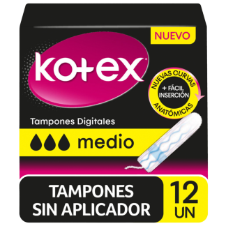 KOTEX TAMPON DIGITAL MEDIO X 12 PERF