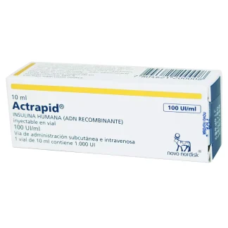 ACTRAPID INSULINA HM 100UI X 10 ML X 1 AMPOLLA