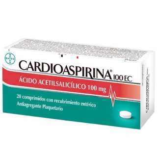CARDIOASPIRINA EC 100 MG X 20 COMPRIMIDOS RECUBIERTOS