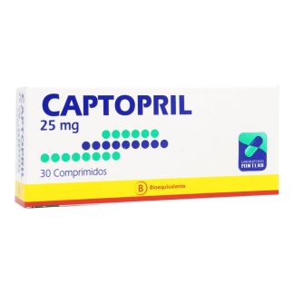 CAPTOPRIL 25 MG X 30 COMPRIMIDOS
