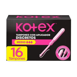 KOTEX TAMPON CON APLICADOR MEDIO X 16 PERF