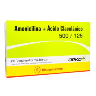 AMOXICILINA/ACIDO CLAVULANICO 500 MG/125 MG X 20 COMPRIMIDOS