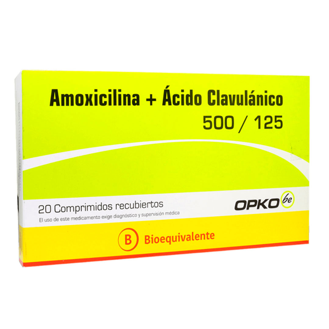 AMOXICILINA/ACIDO CLAVULANICO 500 MG/125 MG X 20 COMPRIMIDOS