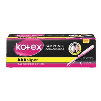 KOTEX TAMP CON AP MED X 8 PERF