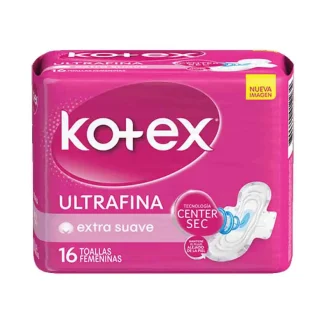 KOTEX ULTRAFINA C/ALAS X 16 UN KOTEX