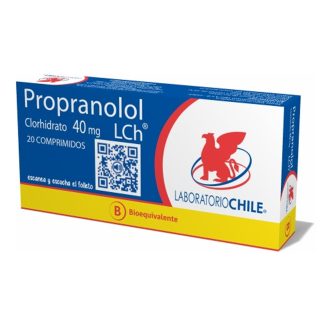 PROPRANOLOL 40 MG X 20 COMPRIMIDOS