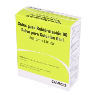 SALES DE REHIDRATACION 90 MEQ X 4 SOBRE SABOR LIMON
