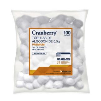 TÓRULAS DE ALGODÓN 0.5 G X 100 UNIDADES CRANBERRY