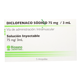 DICLOFENACO SODICO 75 MG / 3 ML X 5 AMPOLLAS
