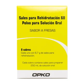 SALES DE REHIDRATACION 60 MEQ X 8 SOBRES OPKO