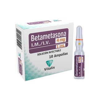 BETAMETASONA IM/ IV 4 MG/1 ML X 5 AMPOLLAS SOLUCION INYECTABLE