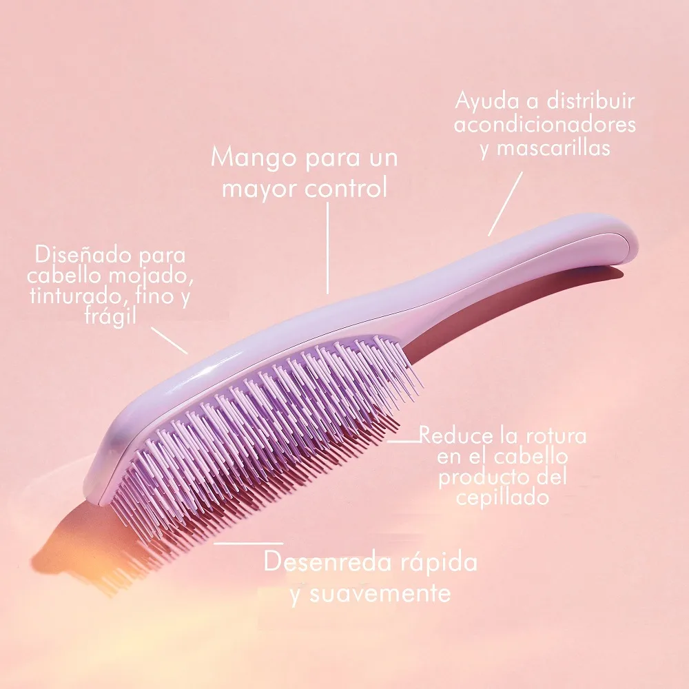 CEPILLO DESENREDANTE CABELLO FRÁGIL Y FINO MORADO TANGLE TEEZER - Imagen 4
