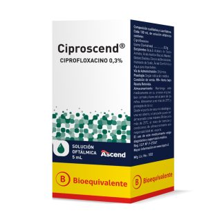 CIPROSCEND SOLUCION OFTALMICA 0,3% X 5 ML